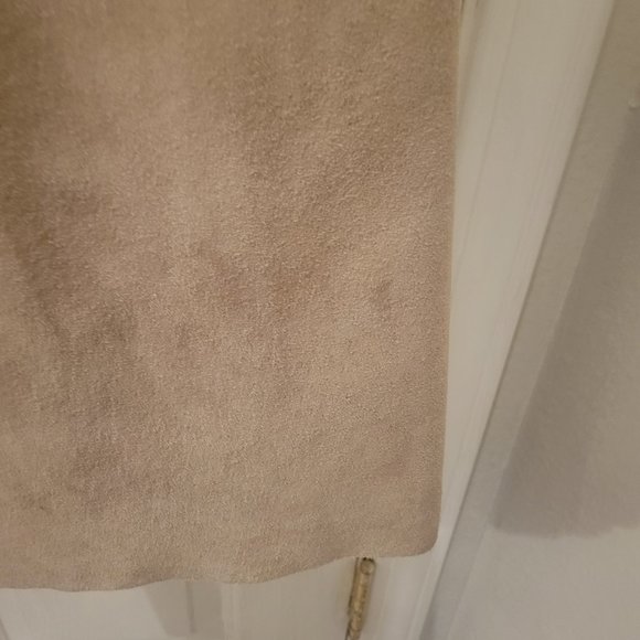 INC International Concepts Women's Suede Straight Leg Pant Trouser Camel Tan 8 - Picture 5 of 7